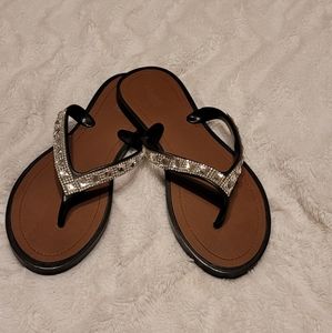 Blinged out flip flops